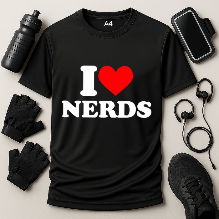 I Love Nerds I Heart Nerds Cooling Performance Crew T-Shirt