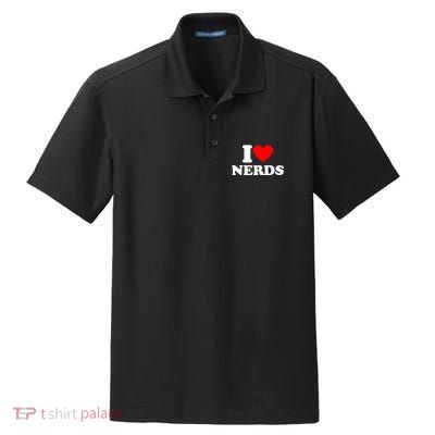 I Love Nerds I Heart Nerds Dry Zone Grid Polo