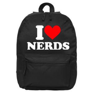 I Love Nerds I Heart Nerds 16 in Basic Backpack