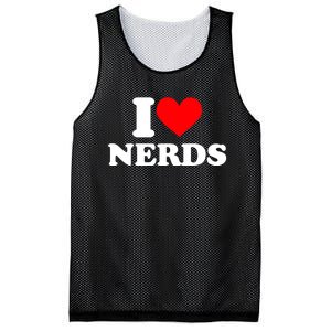 I Love Nerds I Heart Nerds Mesh Reversible Basketball Jersey Tank