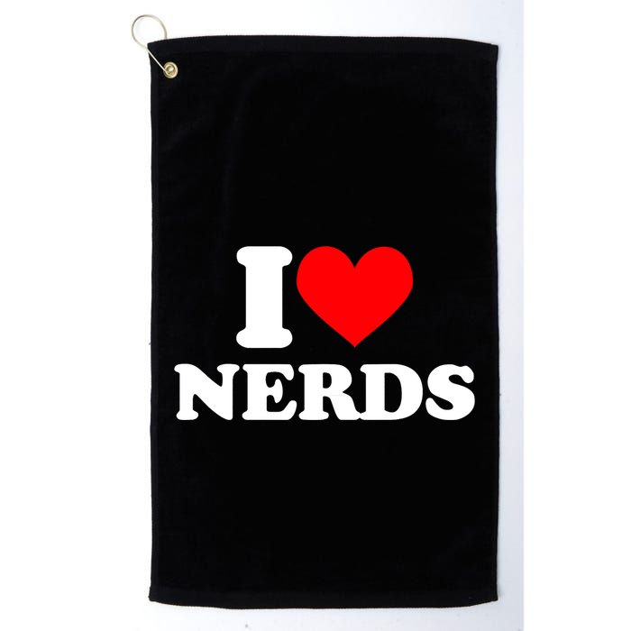 I Love Nerds I Heart Nerds Golf Towel