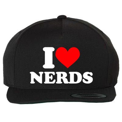 I Love Nerds I Heart Nerds Wool Snapback Cap