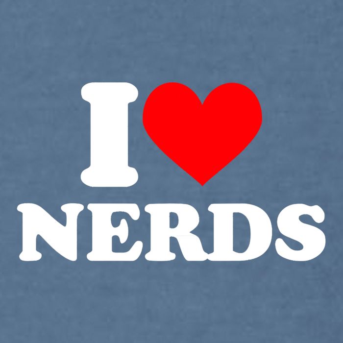I Love Nerds I Heart Nerds Garment-Dyed Sweatshirt