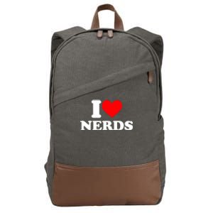 I Love Nerds I Heart Nerds Cotton Canvas Backpack