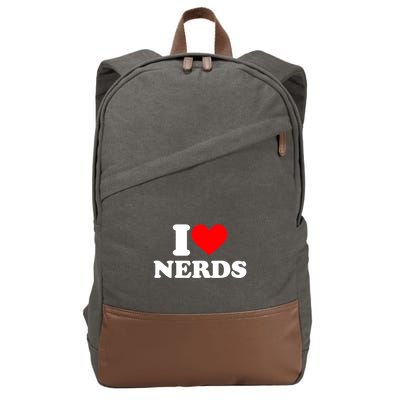 I Love Nerds I Heart Nerds Cotton Canvas Backpack