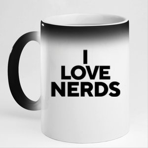 I Love Nerds 11oz Black Color Changing Mug