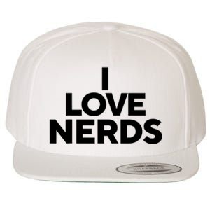 I Love Nerds Wool Snapback Cap