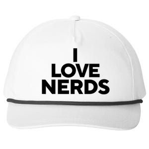 I Love Nerds Snapback Five-Panel Rope Hat