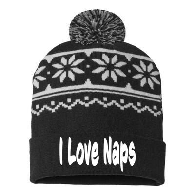 I Love Naps USA-Made Snowflake Beanie