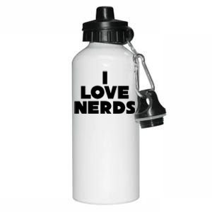 I Love Nerds Aluminum Water Bottle