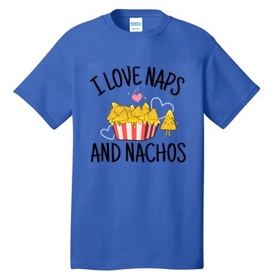 I Love Naps And Nachos Ladies Funny Valentine's Day Cute Gift Tall T-Shirt