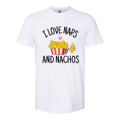 I Love Naps And Nachos Ladies Funny Valentine's Day Cute Gift Softstyle® CVC T-Shirt