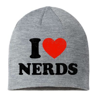 I Love Nerds Outfit Girl I Heart Nerds Sustainable Beanie