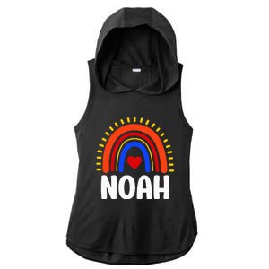 I Love Noah Cute Noah Rainbow Ladies PosiCharge Tri-Blend Wicking Draft Hoodie Tank