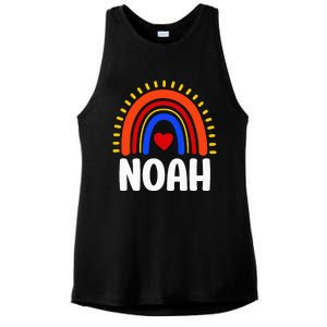 I Love Noah Cute Noah Rainbow Ladies PosiCharge Tri-Blend Wicking Tank