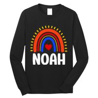 I Love Noah Cute Noah Rainbow Long Sleeve Shirt