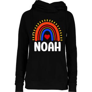 I Love Noah Cute Noah Rainbow Womens Funnel Neck Pullover Hood