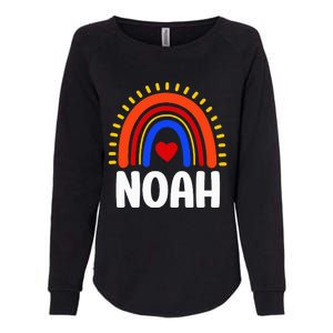 I Love Noah Cute Noah Rainbow Womens California Wash Sweatshirt