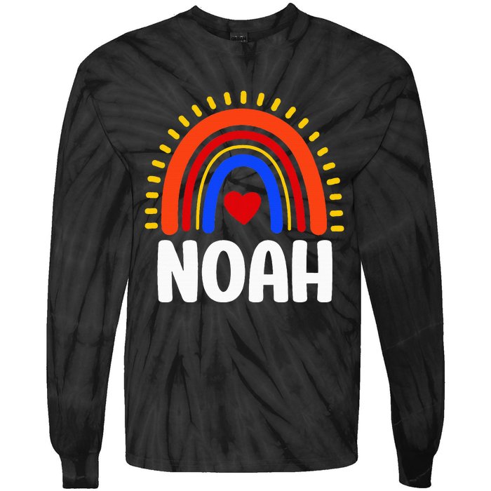 I Love Noah Cute Noah Rainbow Tie-Dye Long Sleeve Shirt