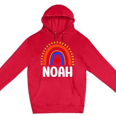 I Love Noah Cute Noah Rainbow Premium Pullover Hoodie