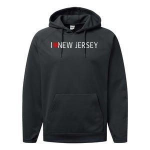 I Love New Jersey Performance Fleece Hoodie