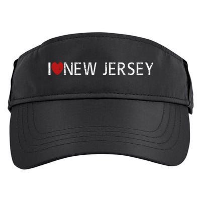 I Love New Jersey Adult Drive Performance Visor