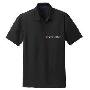 I Love New Jersey Dry Zone Grid Polo