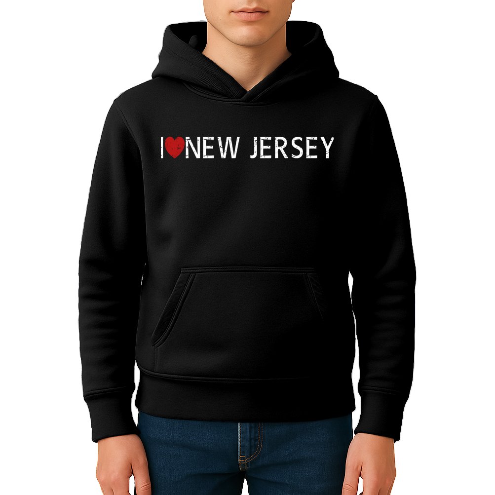 I Love New Jersey Kids Hoodie