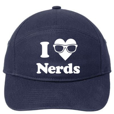 I Love Nerds 7-Panel Snapback Hat