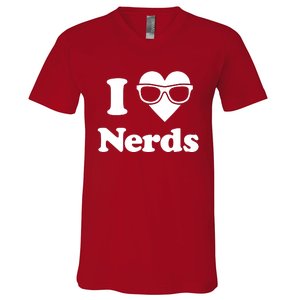 I Love Nerds V-Neck T-Shirt