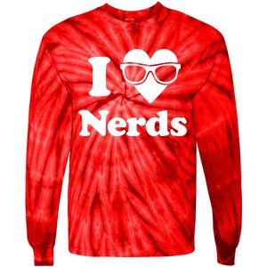 I Love Nerds Tie-Dye Long Sleeve Shirt