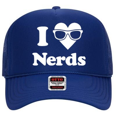 I Love Nerds High Crown Mesh Back Trucker Hat