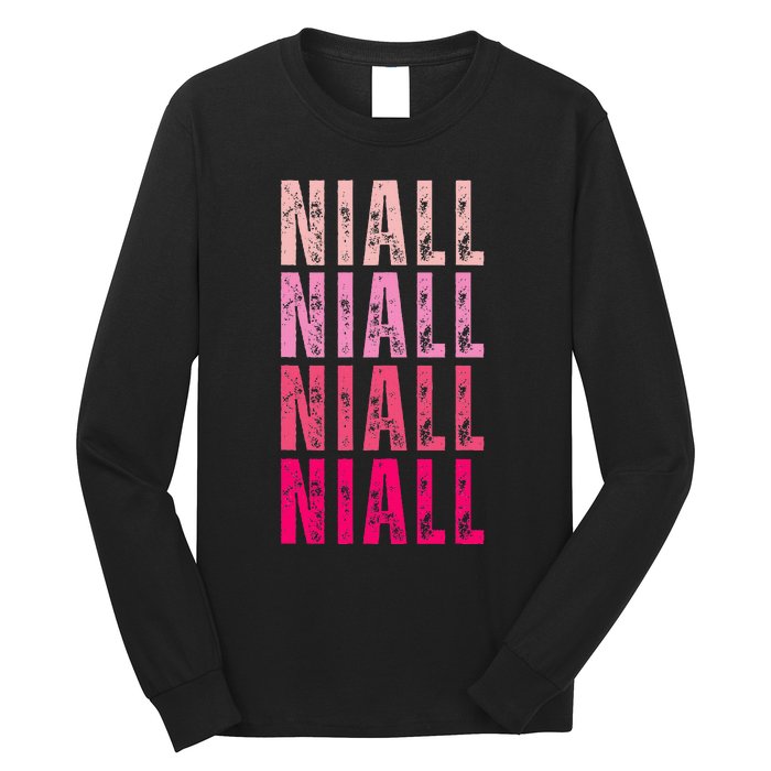 I Love Niall Vintage Personalized Name Niall Long Sleeve Shirt