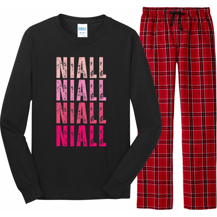 I Love Niall Vintage Personalized Name Niall Long Sleeve Pajama Set