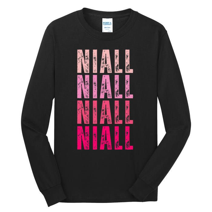 I Love Niall Vintage Personalized Name Niall Tall Long Sleeve T-Shirt