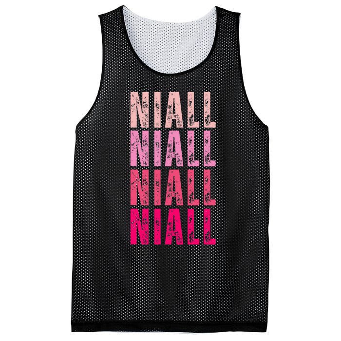 I Love Niall Vintage Personalized Name Niall Mesh Reversible Basketball Jersey Tank