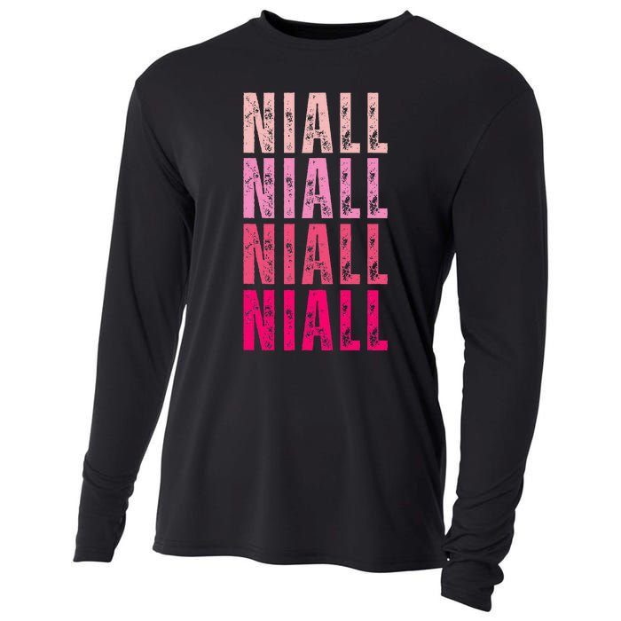 I Love Niall Vintage Personalized Name Niall Cooling Performance Long Sleeve Crew