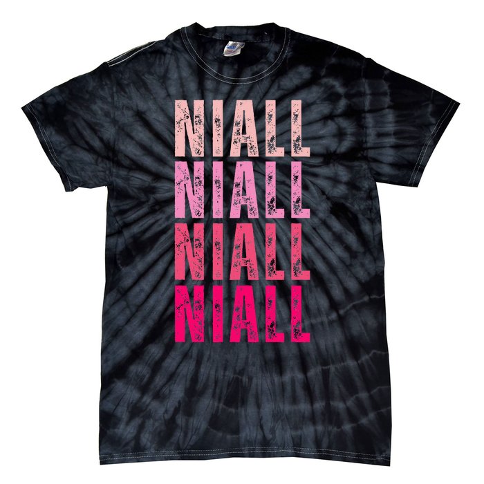 I Love Niall Vintage Personalized Name Niall Tie-Dye T-Shirt