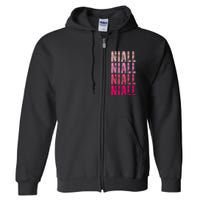 I Love Niall Vintage Personalized Name Niall Full Zip Hoodie