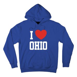 I Love Ohio Loveheart Usa State Cool Gift Hoodie