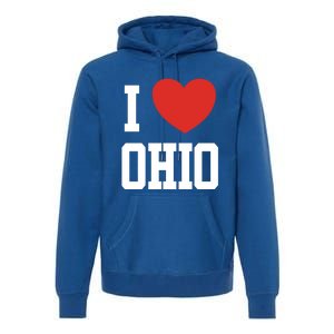 I Love Ohio Loveheart Usa State Cool Gift Premium Hoodie