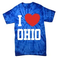 I Love Ohio Loveheart Usa State Cool Gift Tie-Dye T-Shirt