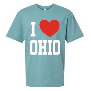 I Love Ohio Loveheart Usa State Cool Gift Sueded Cloud Jersey T-Shirt