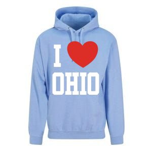 I Love Ohio Loveheart Usa State Cool Gift Unisex Surf Hoodie