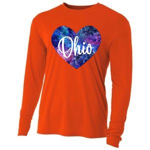 I Love Ohio Usa Gift Cooling Performance Long Sleeve Crew