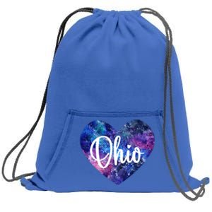 I Love Ohio Usa Gift Sweatshirt Cinch Pack Bag