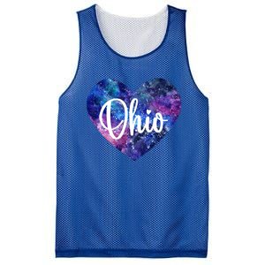 I Love Ohio Usa Gift Mesh Reversible Basketball Jersey Tank