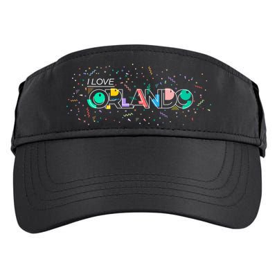 I Love Orlando Party Logo Adult Drive Performance Visor