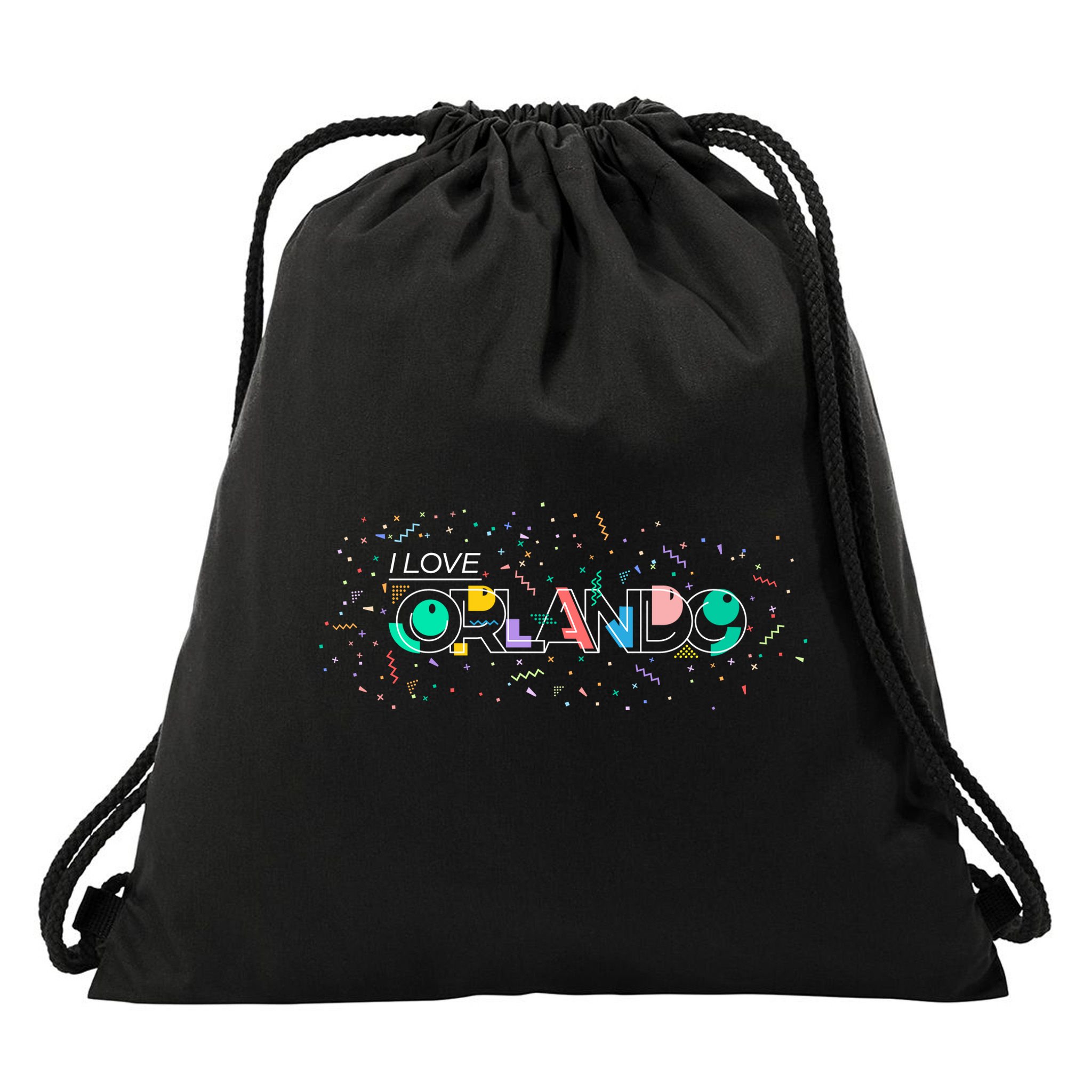 I Love Orlando Party Logo Drawstring Bag
