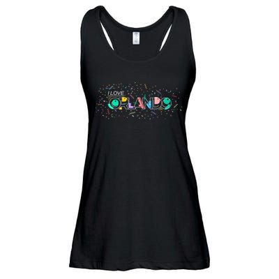 I Love Orlando Party Logo Ladies Essential Flowy Tank